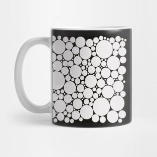 black and white pop art polka dot pattern Mug